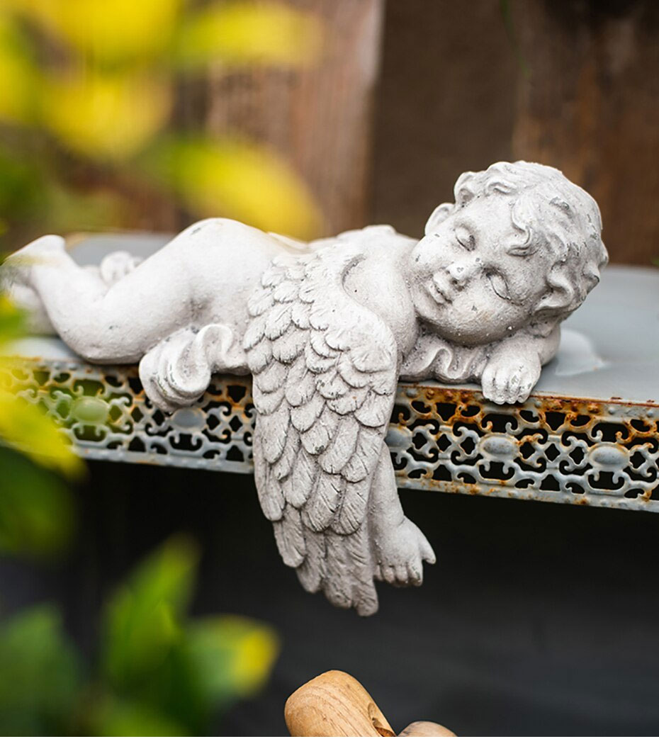 から厳選した ウエルカム 上品な顔立ちのエンジェルシリーズ ガーデニング 天使置物 Gardening ガーデンオーナメント オーナメント 天使雑貨 