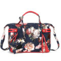薔薇バッグ、花柄バッグ、トートバック、ショルダーバッグ、ピンク薔薇の花、ユリの花、ピンクローズ豪華な花柄のハンドバッグ、レディースバッグ