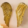 天使の羽の壁掛け、天使の翼壁掛け、ゴールド金色のエンジェルウィング
