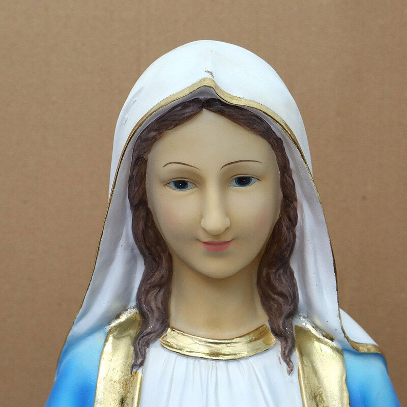 聖母マリア像置物、包み込むように手を広げているマリア女神像、マリアオブジェオーナメント、マリアフィギア