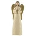 天使置物、エンジェル人形、天使雑貨グッズ、黄金の翼をもつ天使女神が両手を合わせてお祈りしている天使人形、エンジェルオブジェオーナメントフィギア