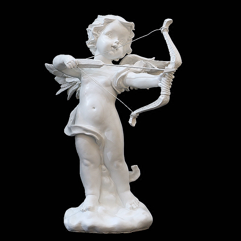 天使置物、エンジェル人形、天使雑貨グッズ、天使の矢を構えているキューピッドの天使人形、エンジェルオブジェオーナメントフィギアjsangel015